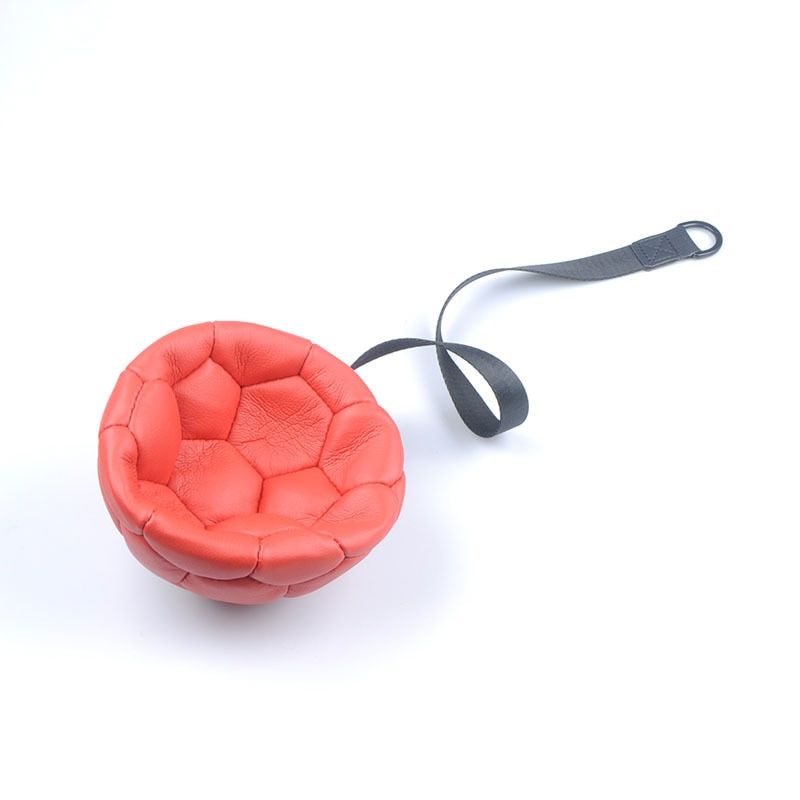 Luxurious Geniune Leather High Quality Large Dog Ball Pet Dog Training Chew Play Fetch Bite Toy