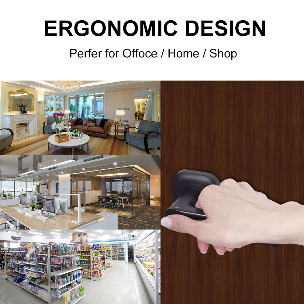 Smart Fingerprint Handle Lock Electric Door Lock Cordless