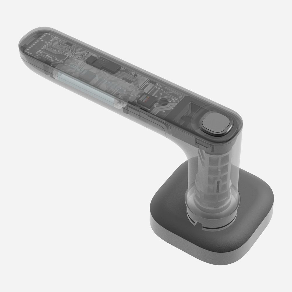 Smart Fingerprint Handle Lock Electric Door Lock Cordless