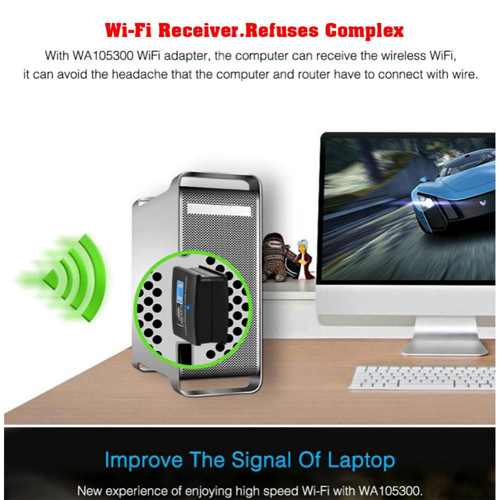 Wireless Mini Usb 300Mbps Wifi Adapter USB2.0 Wifi Antenna