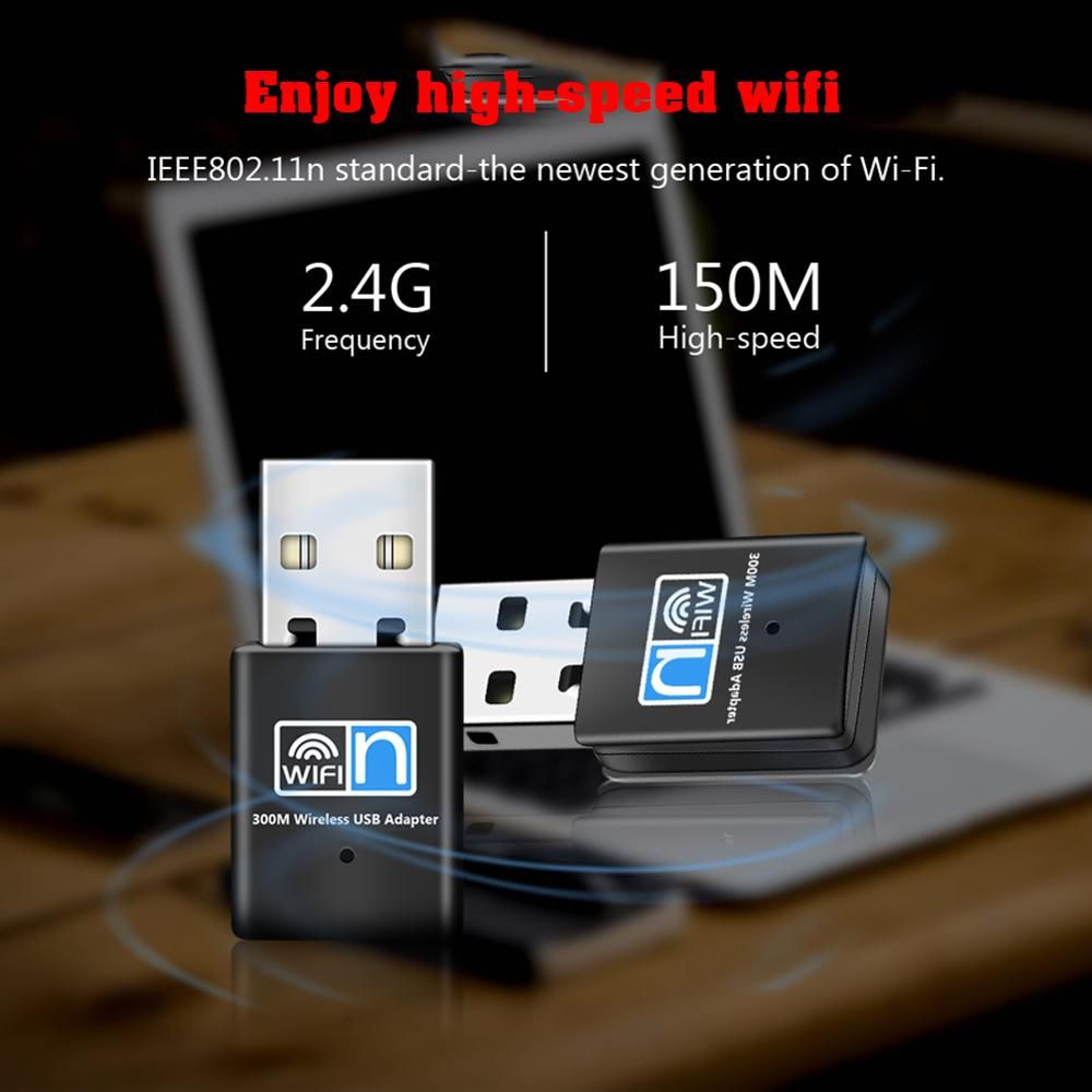Wireless Mini Usb 300Mbps Wifi Adapter USB2.0 Wifi Antenna