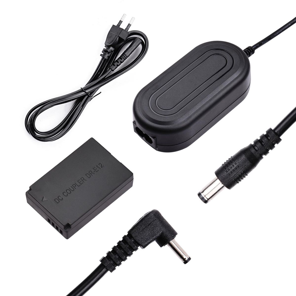 Andoer DR-E12 Dummy Battery AC Power Adapter Camera Power Supply with Power Plug Replacement for Canon EOS M100 M M2 M10 M50