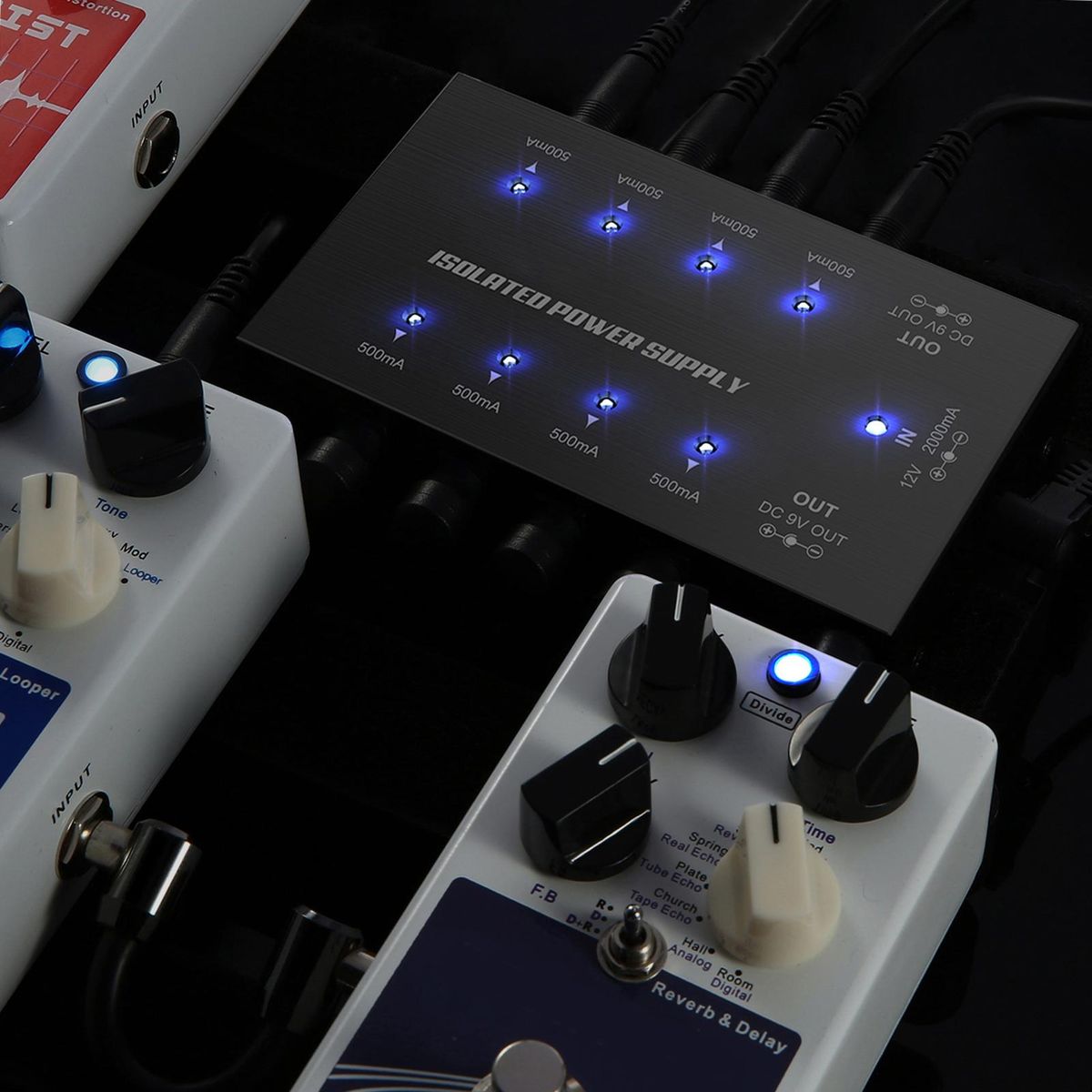 Compact Size Guitar Effect Power Supply 8 Isolated DC Outputs for 9V/18V Guitar Effects