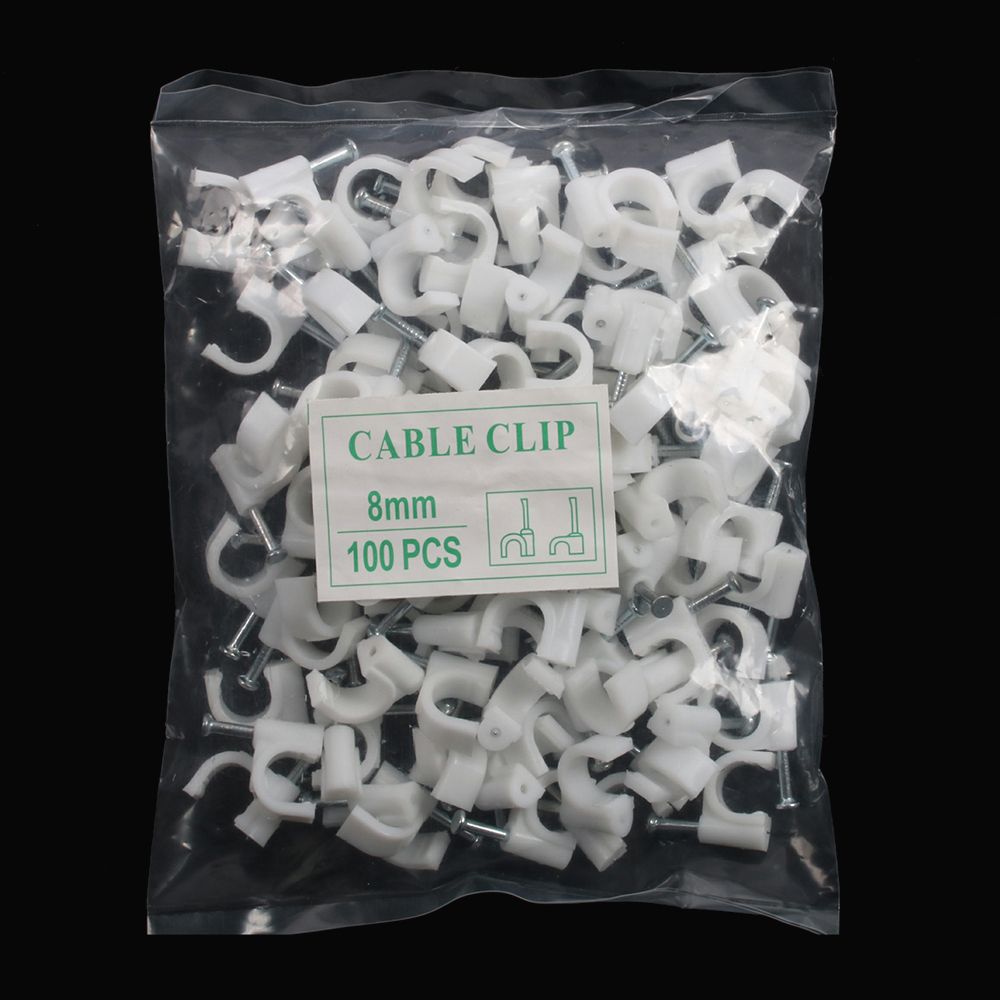 100PCS Round Cable Wire Clips 4mm 5mm 6mm 8mm 9mm 10mm