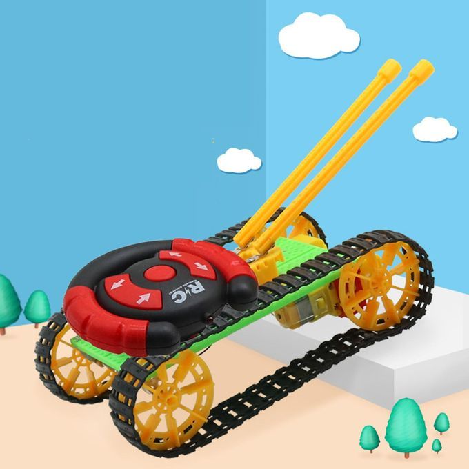 RC Tanks Kids Remote Control Cars Toys DIY Kit Yellow Fast Maneuver