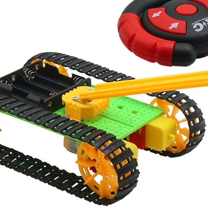 RC Tanks Kids Remote Control Cars Toys DIY Kit Yellow Fast Maneuver