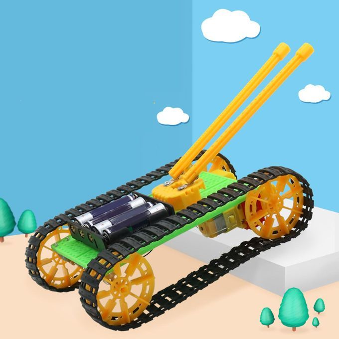 RC Tanks Kids Remote Control Cars Toys DIY Kit Yellow Fast Maneuver