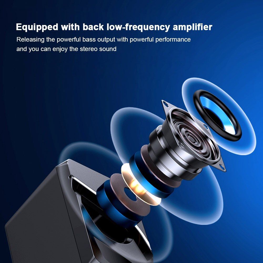 V128 Mini USB 2.1 Stereo Sound Speaker Desktop Computer