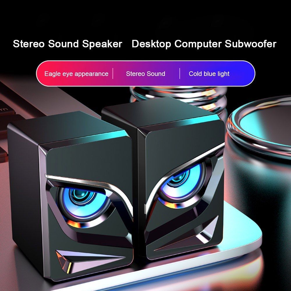 V128 Mini USB 2.1 Stereo Sound Speaker Desktop Computer