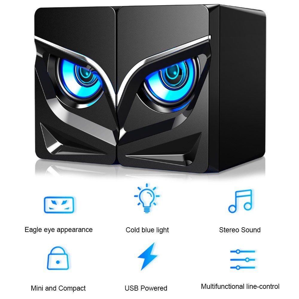 V128 Mini USB 2.1 Stereo Sound Speaker Desktop Computer