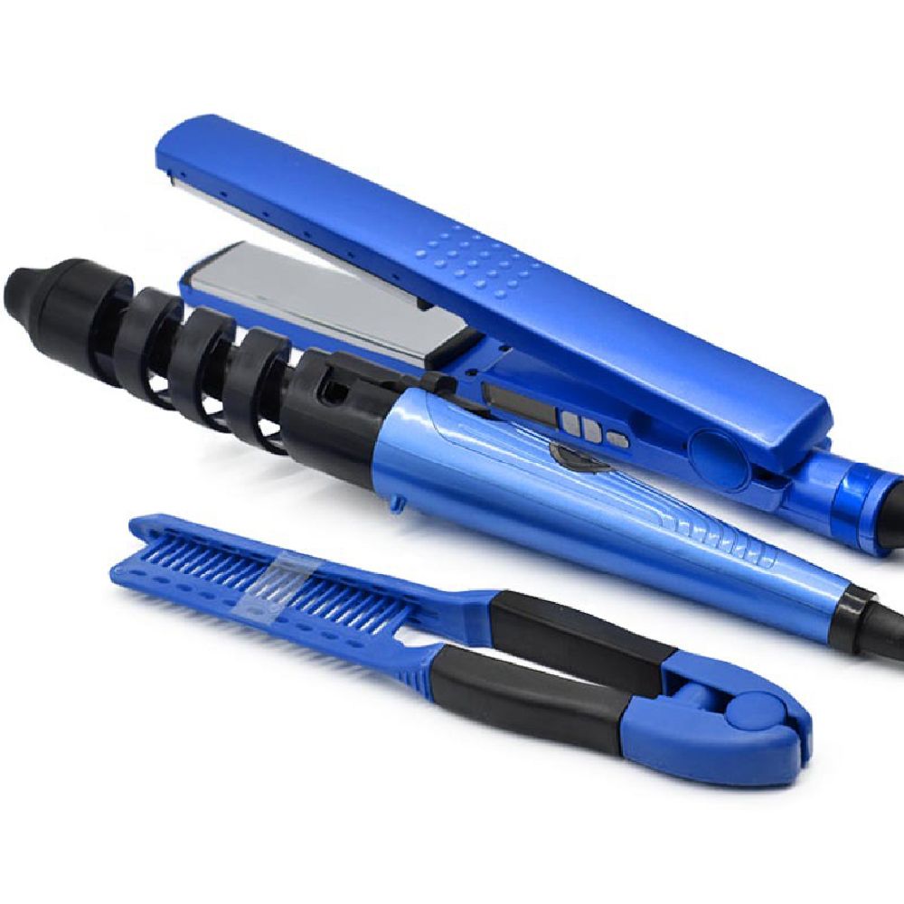 Professional Hair Straigthener Curler 450°F Nano-titaniumn Flat  Hair Styling Tools Sets Hair Combs Straigthening S 3cm