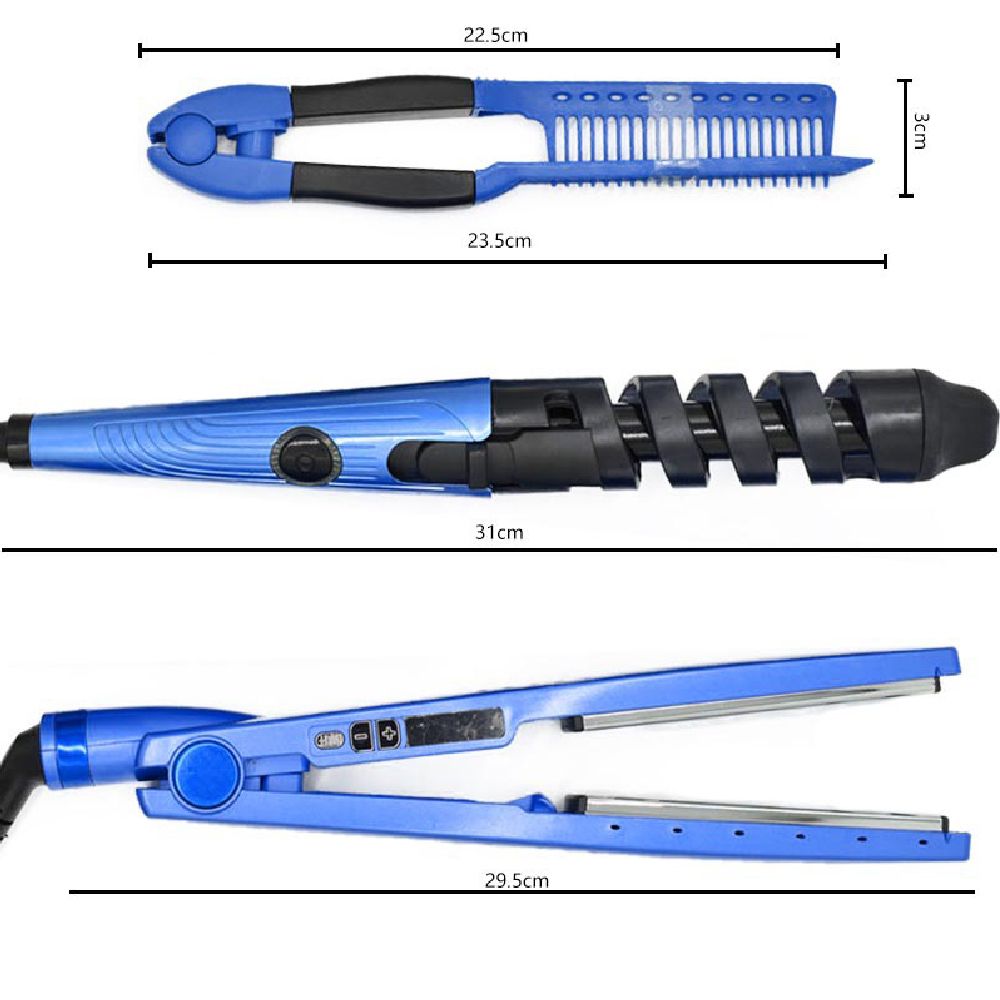 Professional Hair Straigthener Curler 450°F Nano-titaniumn Flat  Hair Styling Tools Sets Hair Combs Straigthening S 3cm