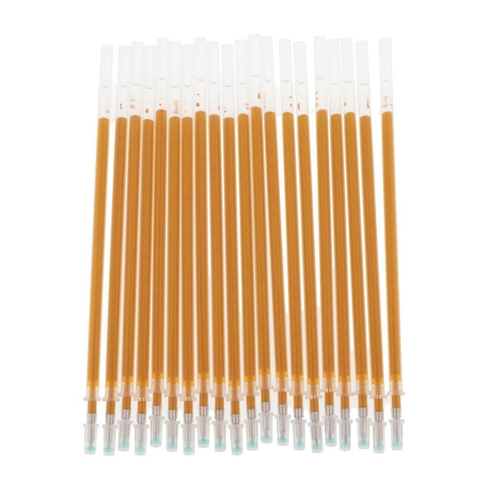 20pcs Gold Glitter  Pen Refills Coloring Drawing Craft Light Gold