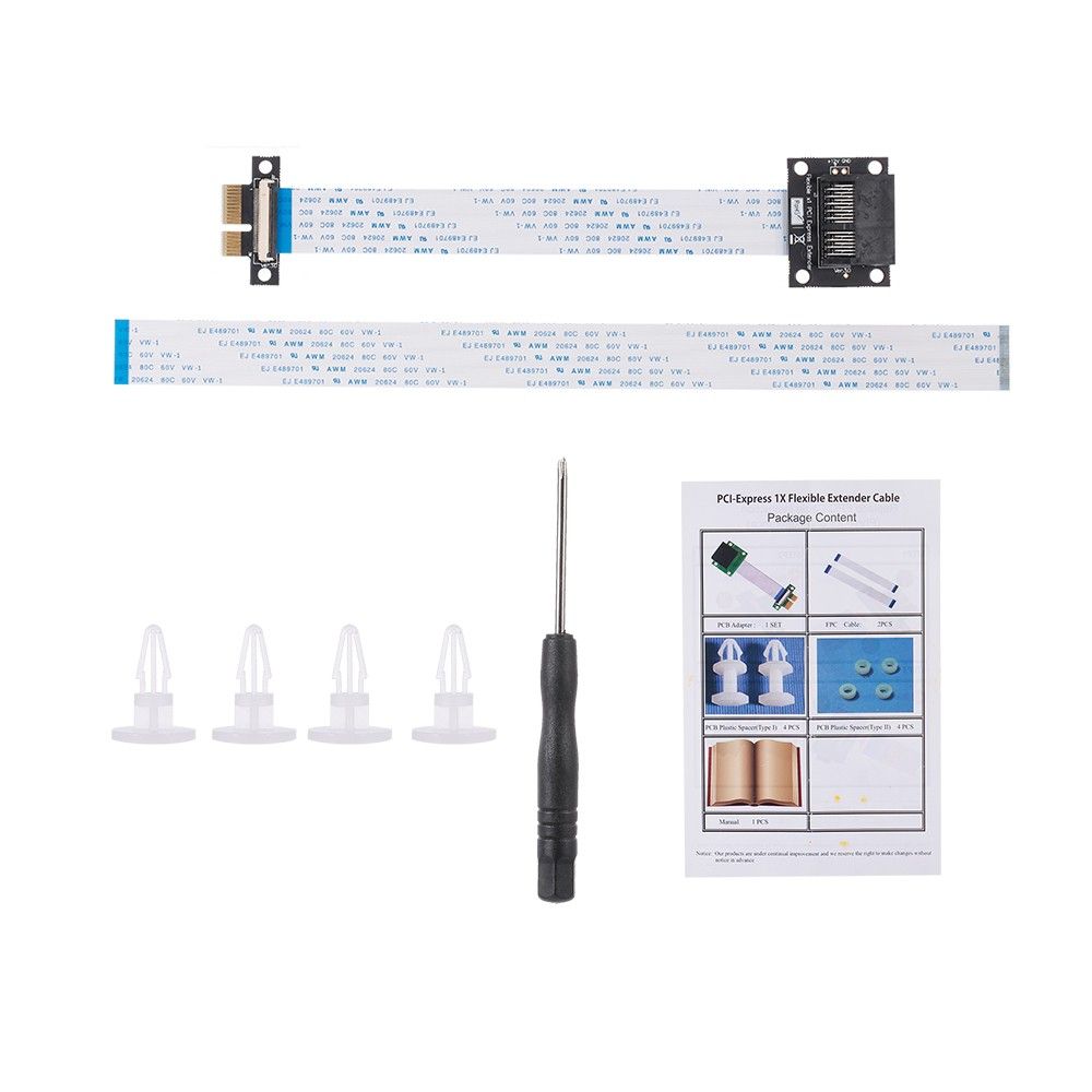PCI-E 1X To 1X Extension Cable 36Pin Adapter Extender