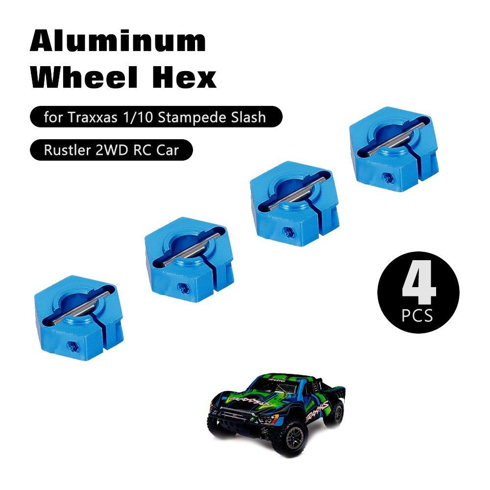 4PCS Aluminum 12mm Hub Hex Coupler Wheel Hex For Traxxas