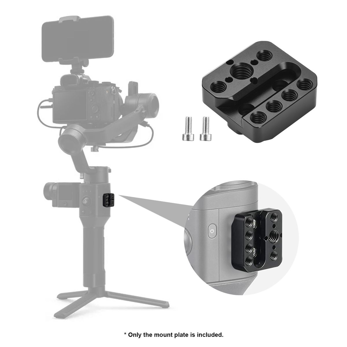 Monitor Mount Holder Mounting Plate With 1/4 Inch Thread 3/8