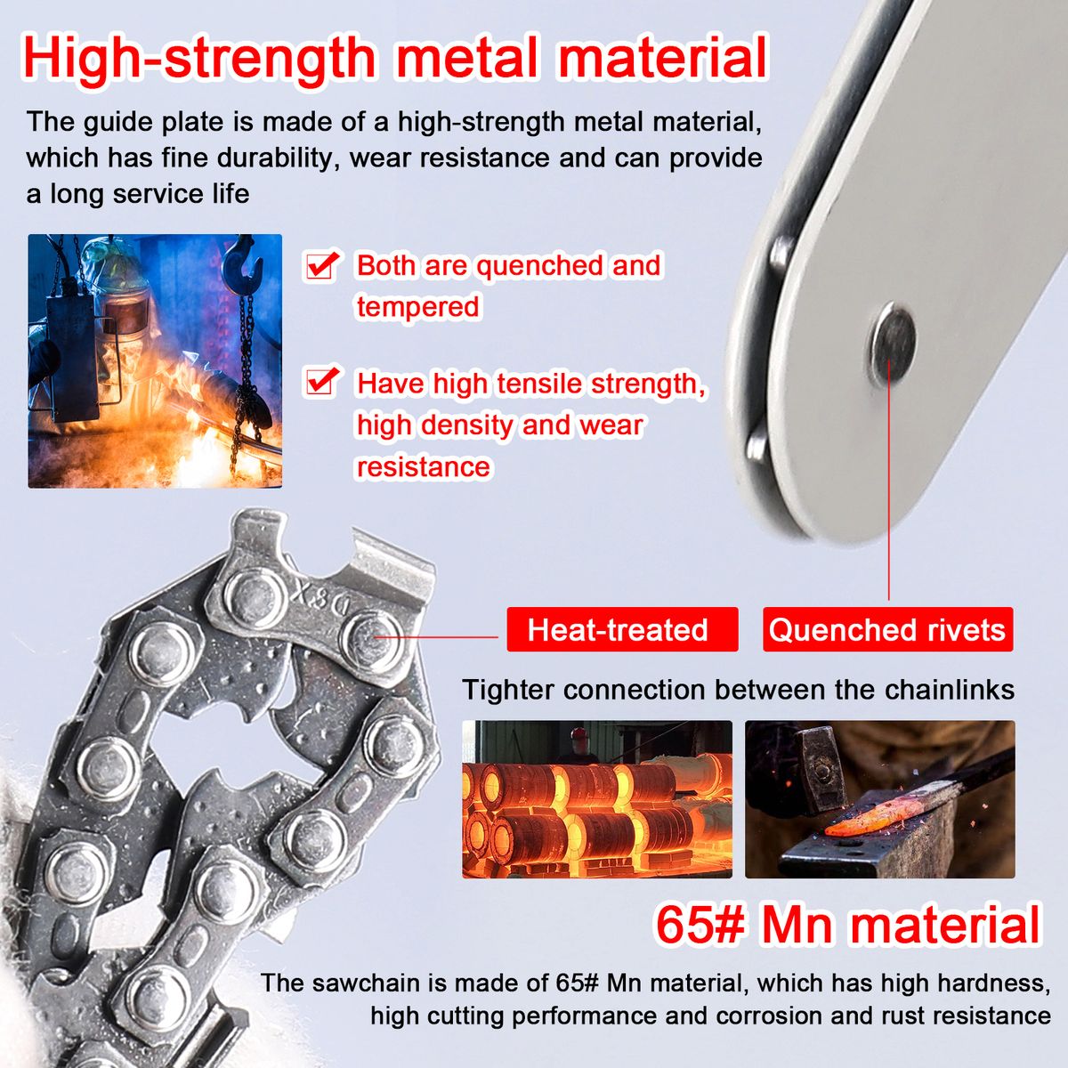 Lithium Chainsaw Chain And Guide Plate Set Electric Chain
