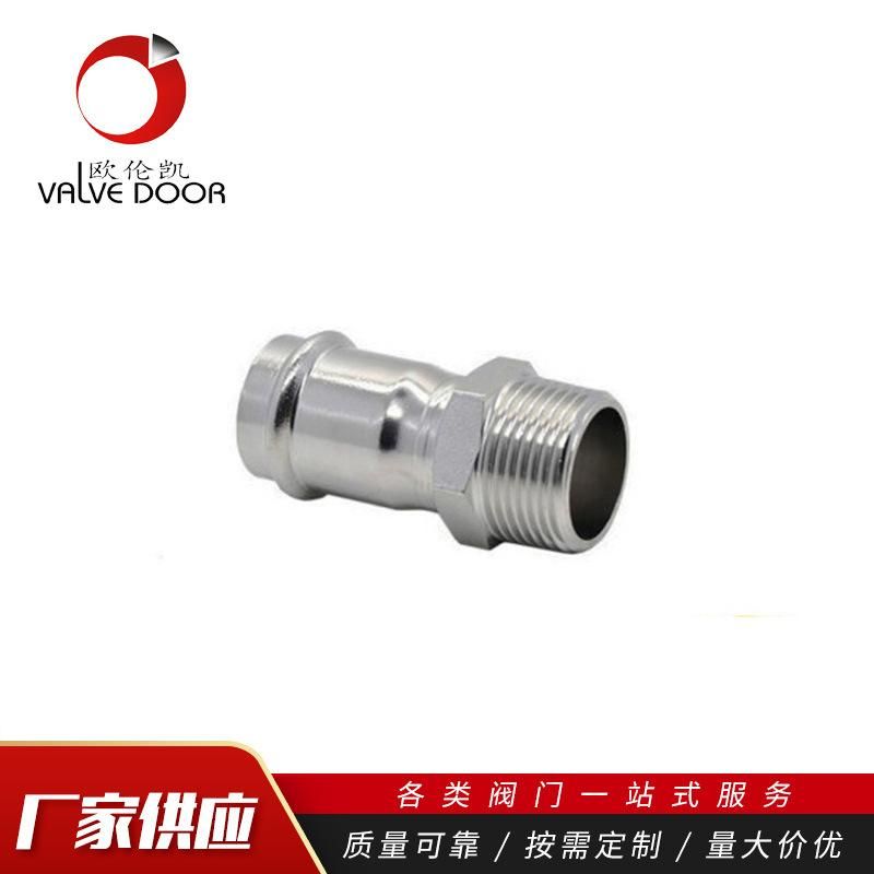 304 Stainless Steel Double Clamp Pressure Pipe Fittings Internal Thread Direct/External Thread Direct Clamp Type Wire Mouth Straight