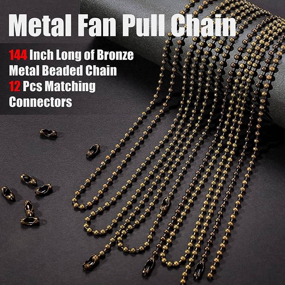 12 Pieces Ceiling Fan Pull Chain Extender Fan Chain Extension 1224 36 Inches Extra Long Ceiling Fan Pull Chain