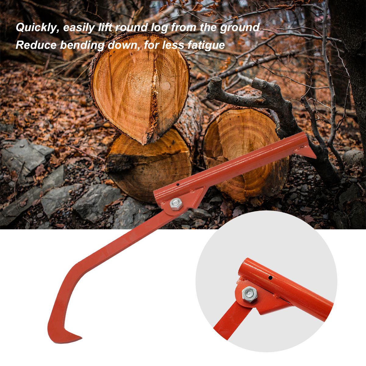Steel Cant Hook Log Lifting Rolling Tool (No Handle)