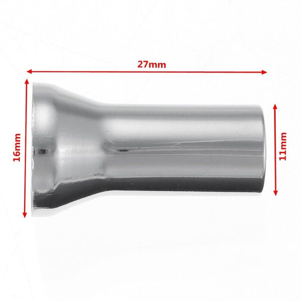 New Chrome Wheel Tyre Valve Caps Stem Covers 27mm Alloy Silver TR414