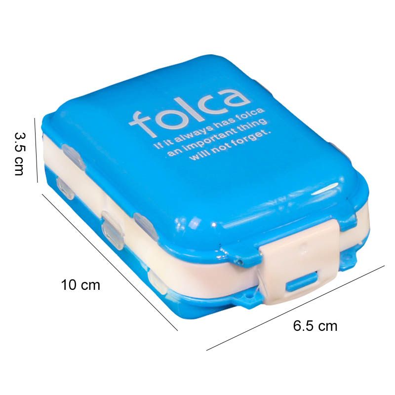 Folding Pill Case Medicine Drug Pills Organizer Storage Boxs Portable Pharmacy Capsule Tablet Container Empty Pillbox Cases Color 1