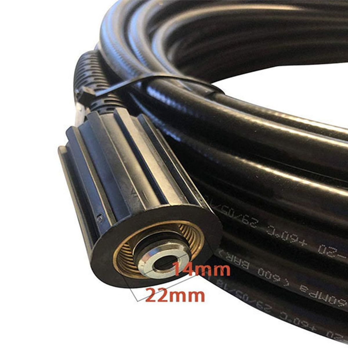 50FT Pressure Washer Cleaning Hose M22 Connector Replacement