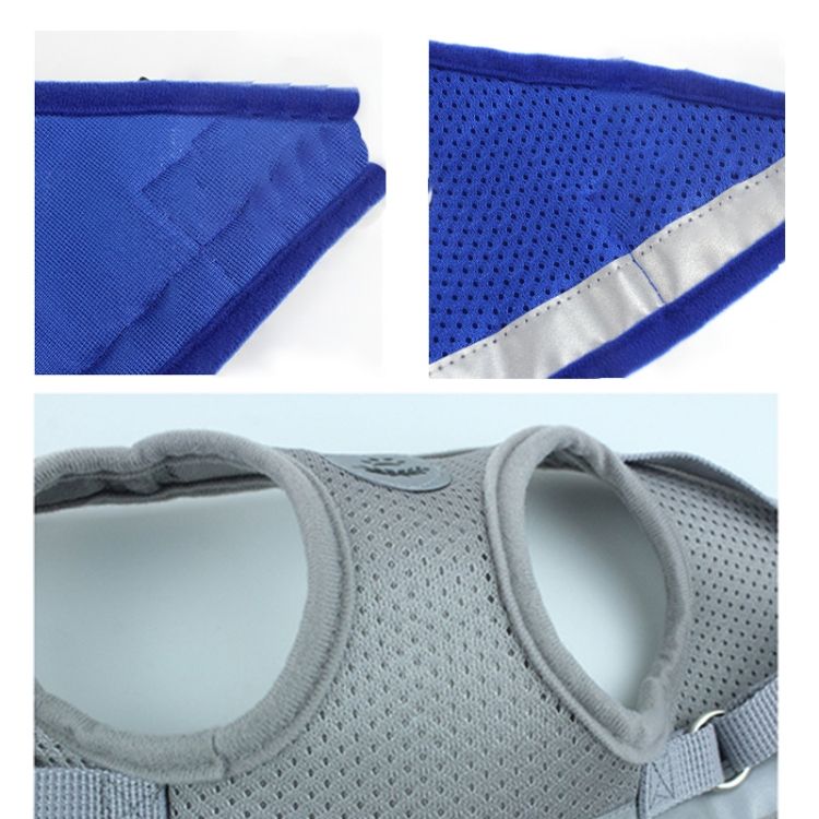 Adjustable Polyester Mesh Reflective Vest Lead Leash For Pet Dog