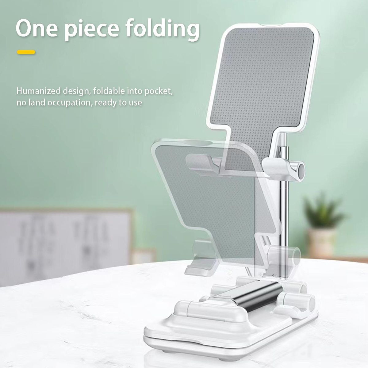 Desk Phone Stand Smooth Surface Cellphone Bracket White
