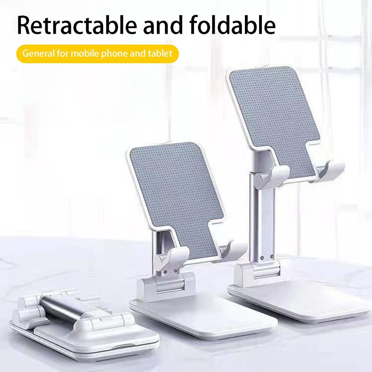 Desk Phone Stand Smooth Surface Cellphone Bracket White