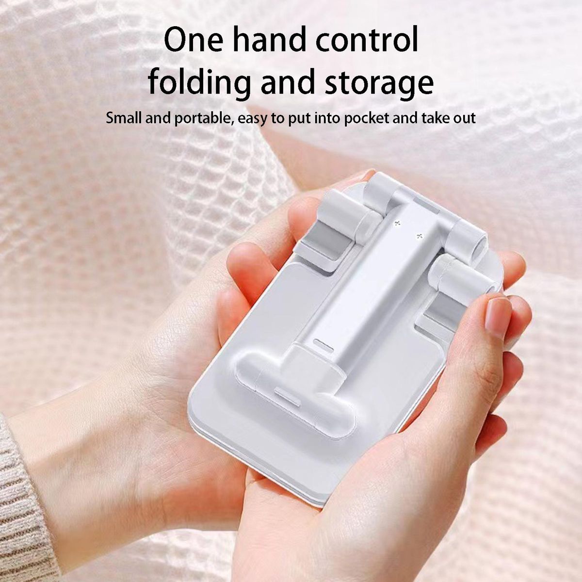 Desk Phone Stand Smooth Surface Cellphone Bracket White