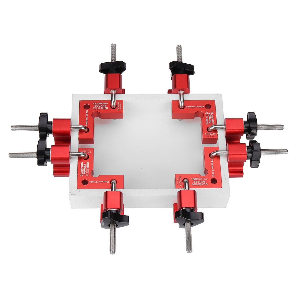 FONSON 4 Set Mini Woodworking Right Angle Positioning Clamp 90 Degree Precision Clamping Square Carpenter Square