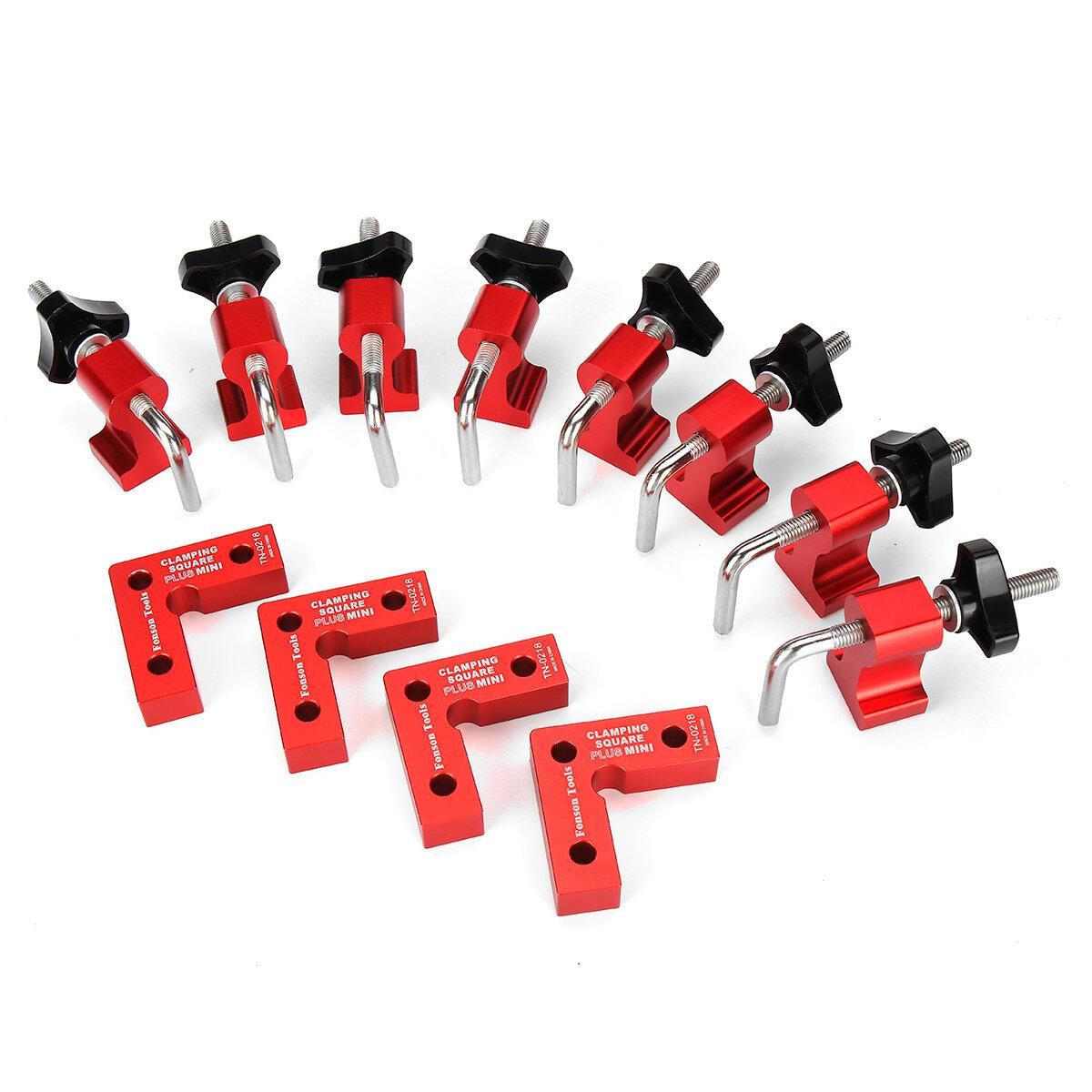 FONSON 4 Set Mini Woodworking Right Angle Positioning Clamp 90 Degree Precision Clamping Square Carpenter Square