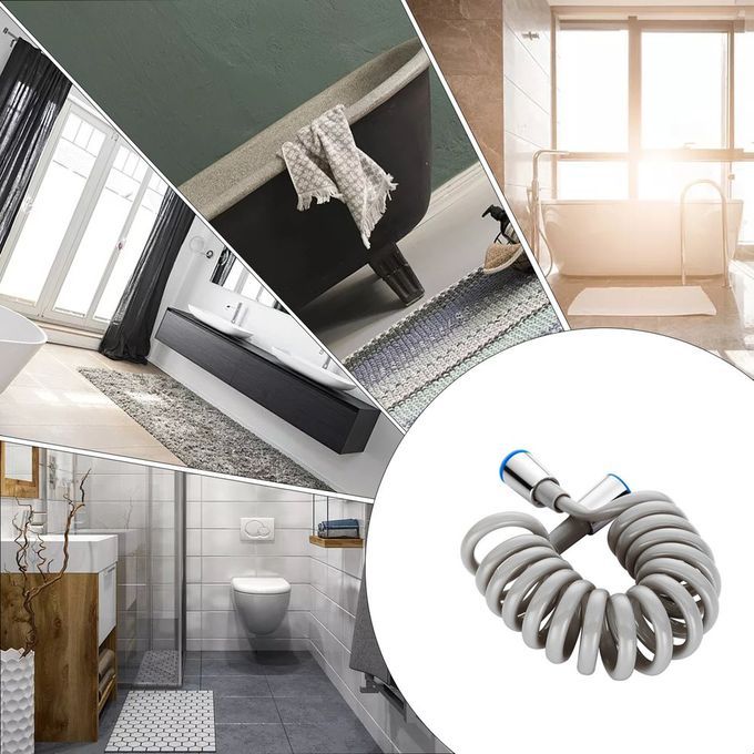 Spring Shower Hose Toilet Bidet  Er Telephone Line Plumbing Hose Nozzles-gray-2.0 M