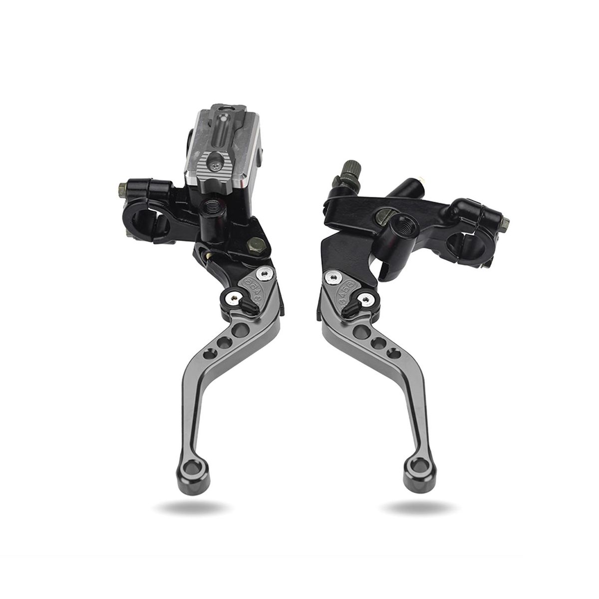 Motorcycle 7/8in 22mm Handlebar Brake Master Cylinder Clutch Lever CNC Left Right Set Motorcycle Clutch Brake Lever Set for Motorcycle Street Bike Sports Bike Chopper Cruiser Cafe Racer