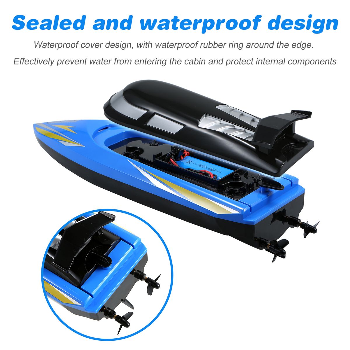 RC Boat Remote Control Boats 25km/h 2.4GHz Large Size RC