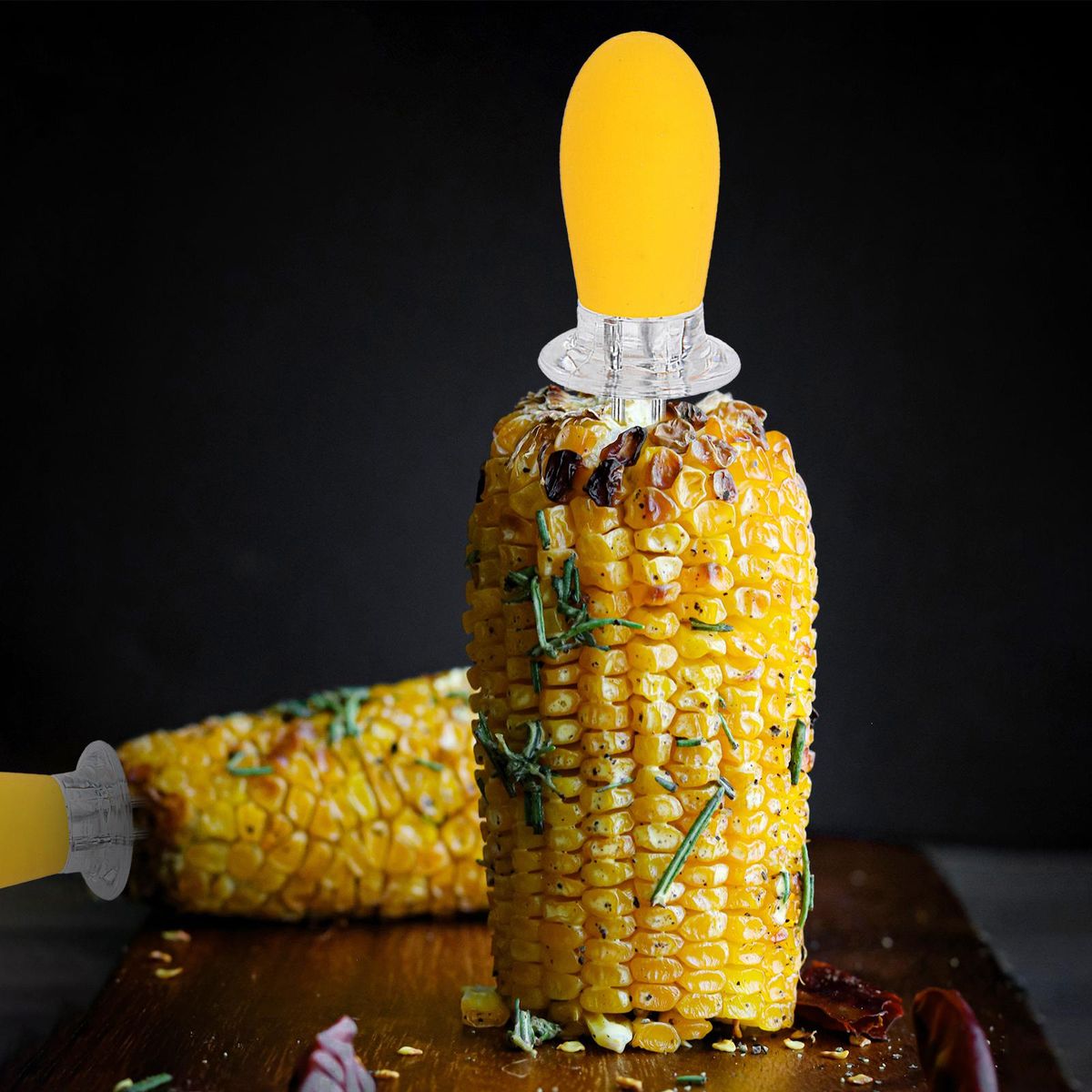 4PCS Barbecue Corn Needle Grilling Stainless Steel Corn Cob Holders Reusable BBQ Sweetcorn Holders Corn Holder