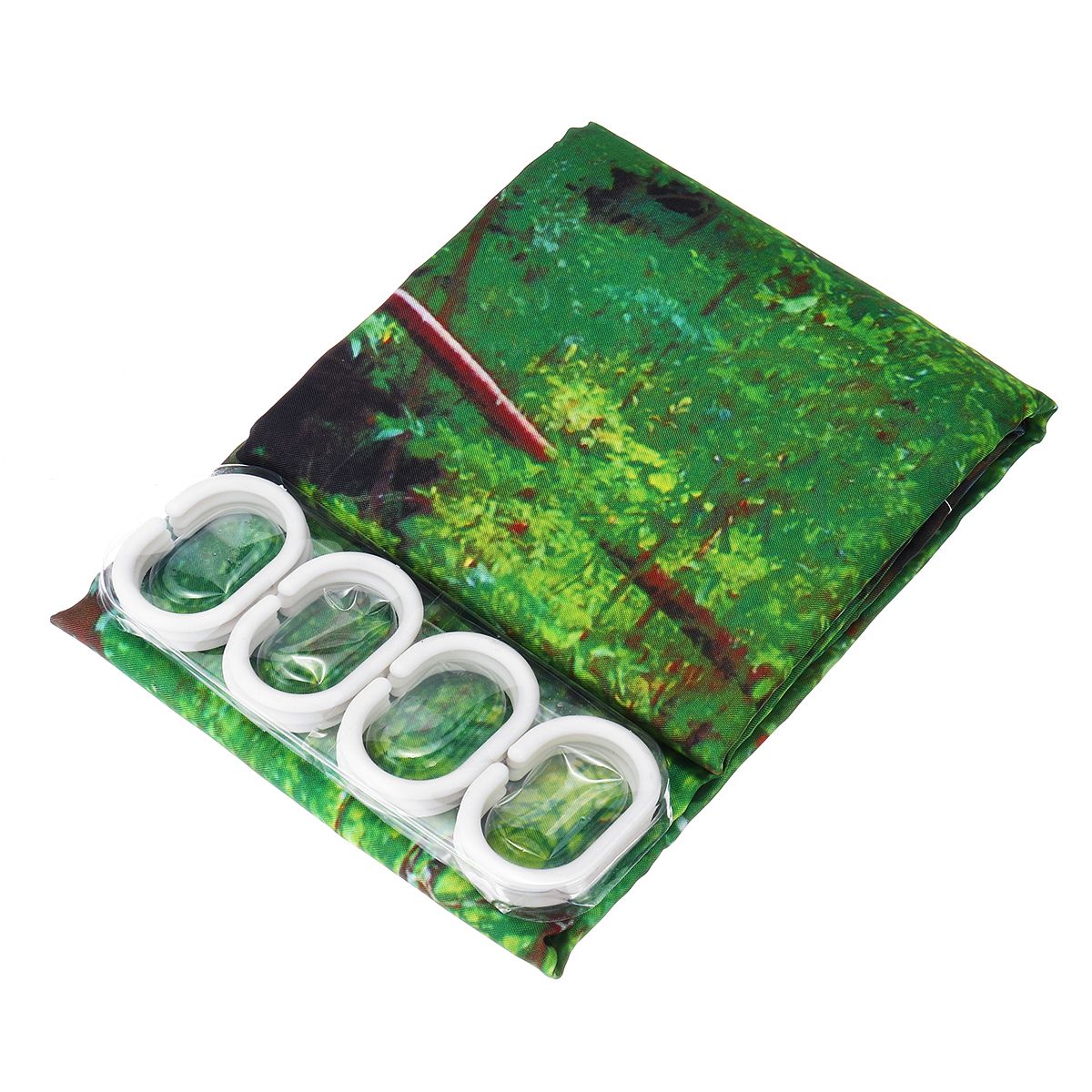 3D Waterfall Nature Scenery Bath Shower Curtain Water Resistant Bathroom