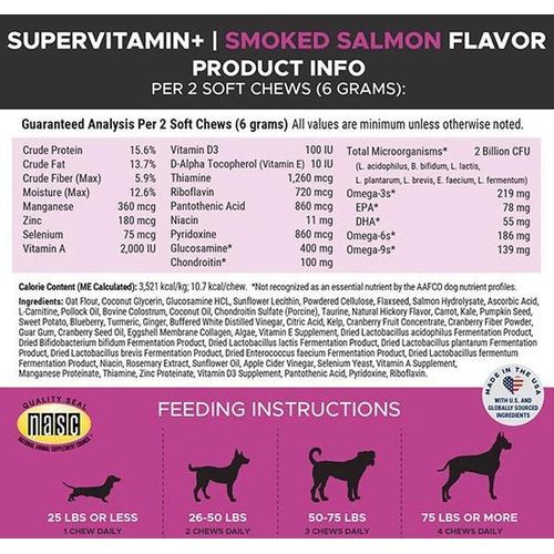 SuperVitamin+ Chews Dog Heart,liver, Kidney & Brain Health