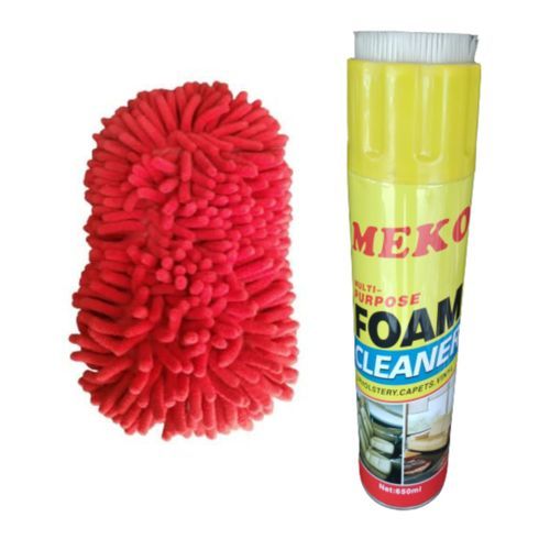 Dashboard Cleaner & Red Car Wash Sponge