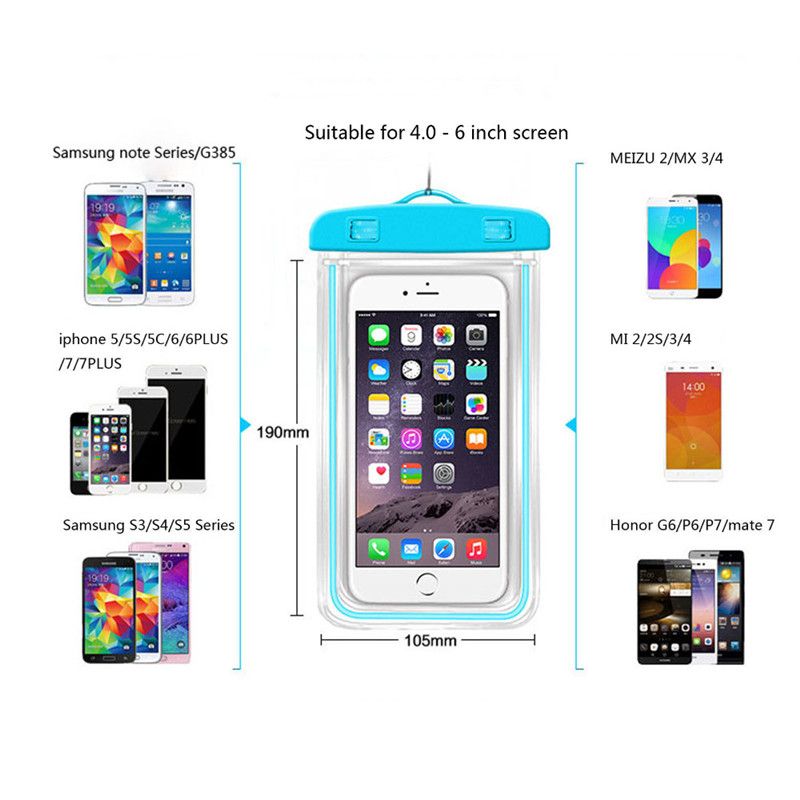 5.5 Inch Mobile Phone Waterproof Bag 7Pcs