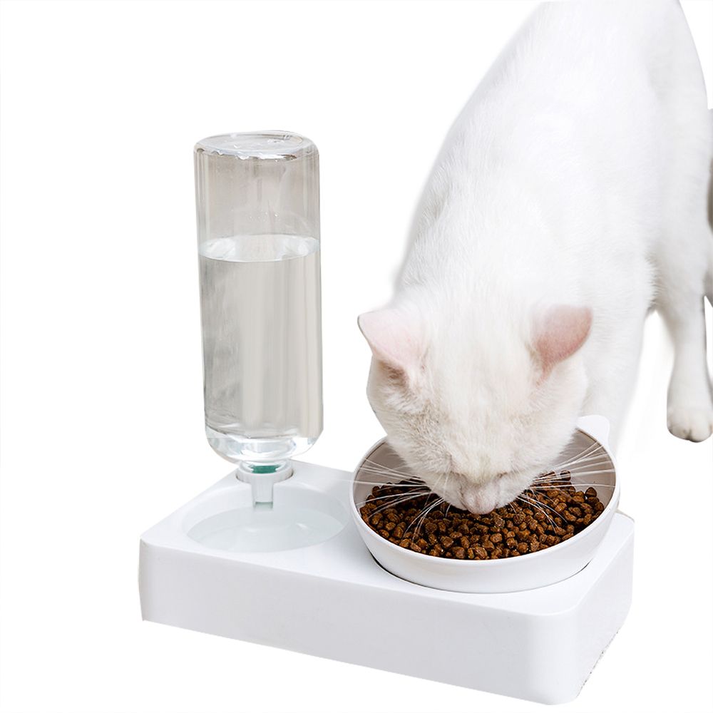 Pet Dog Cat Double Feeder Water Bowl Neck Protection Bowl 15