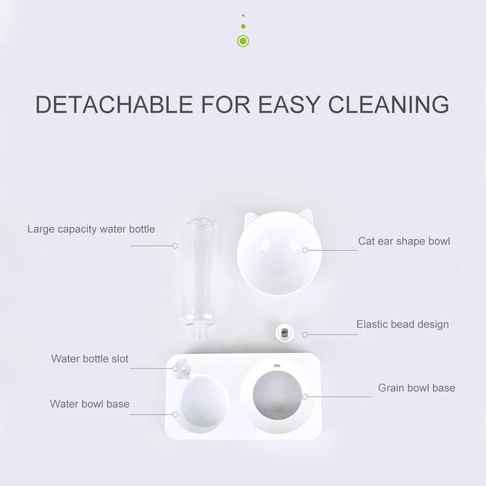 Pet Dog Cat Double Feeder Water Bowl Neck Protection Bowl 15