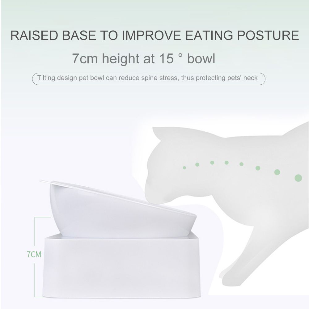 Pet Dog Cat Double Feeder Water Bowl Neck Protection Bowl 15
