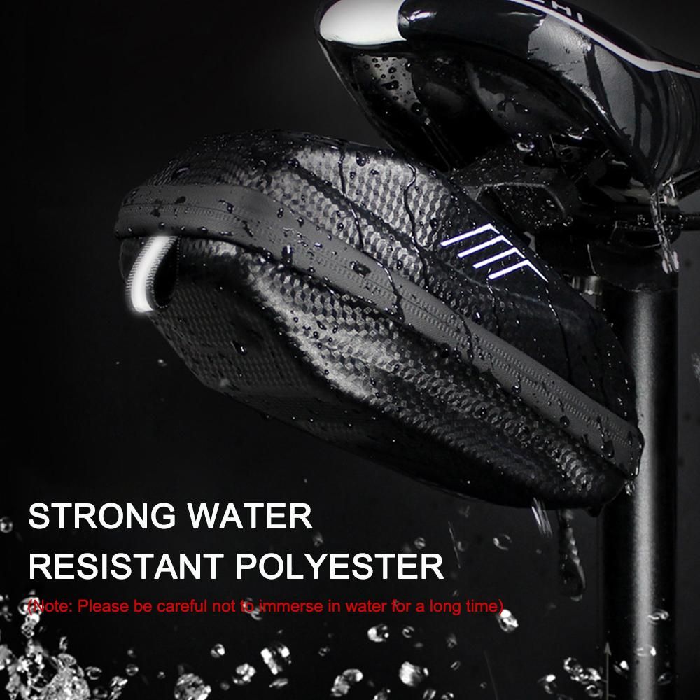Bicycle Saddle Seat Bag Waterproof Bike Tail Rear Pouch Strap-On Saddle Storage Bag Under Seat Portable Bike Storage Bag for Outdoor Cycling MTB Road Bike