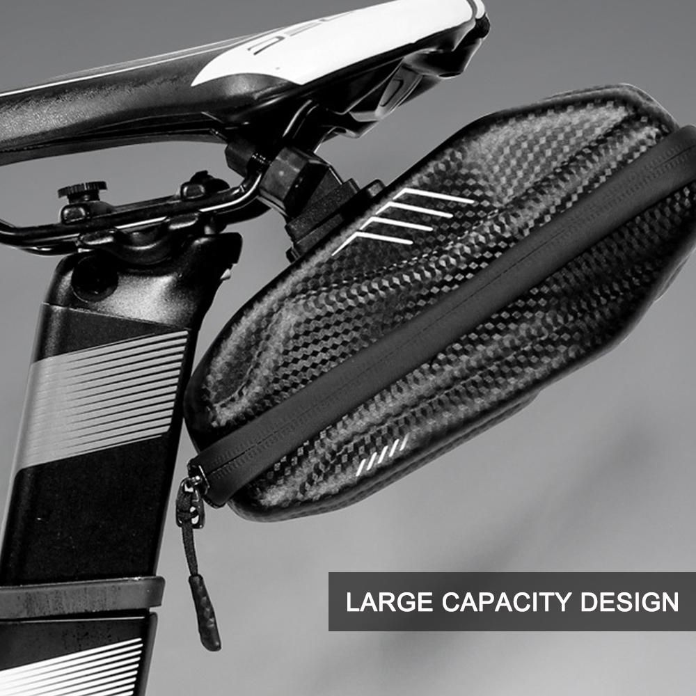 Bicycle Saddle Seat Bag Waterproof Bike Tail Rear Pouch Strap-On Saddle Storage Bag Under Seat Portable Bike Storage Bag for Outdoor Cycling MTB Road Bike