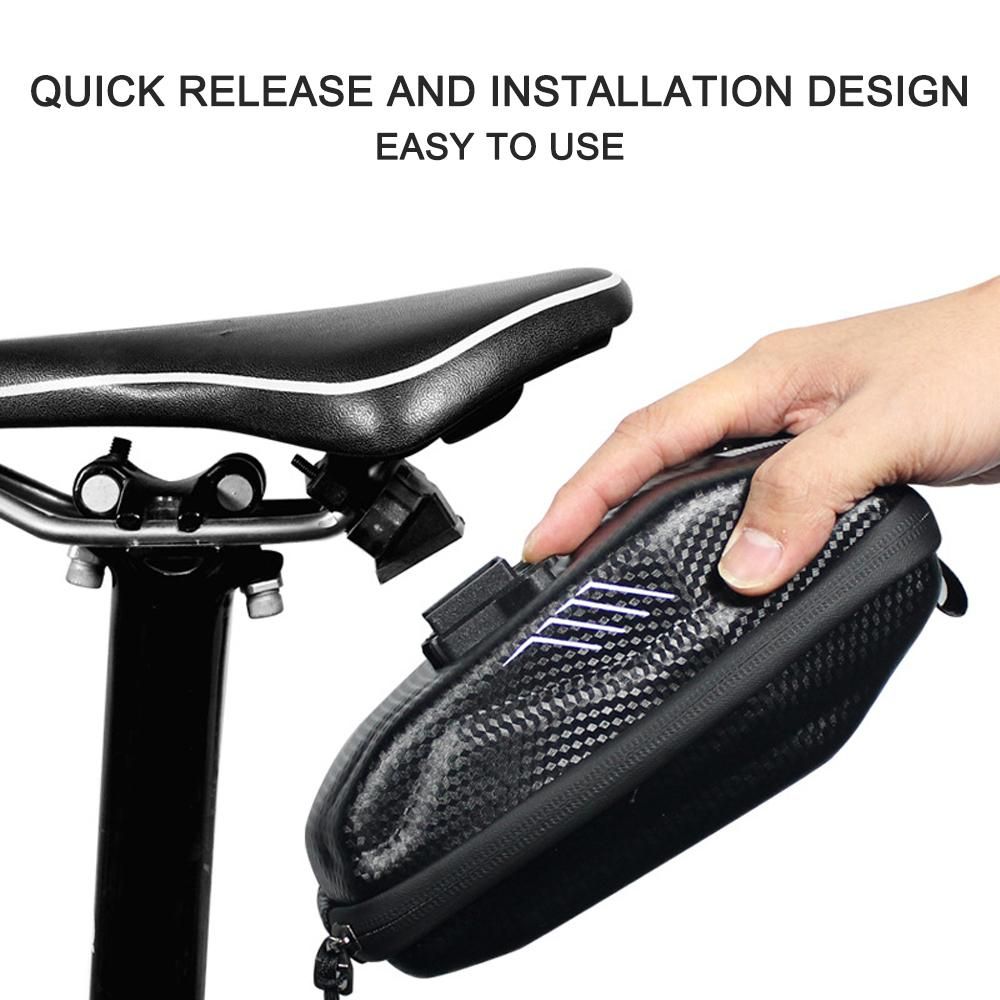 Bicycle Saddle Seat Bag Waterproof Bike Tail Rear Pouch Strap-On Saddle Storage Bag Under Seat Portable Bike Storage Bag for Outdoor Cycling MTB Road Bike
