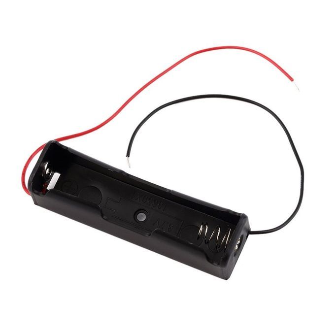 Portable Plasti  Battery  Ase Holder Storage Boxes For 186  Batteries 3.7V-black