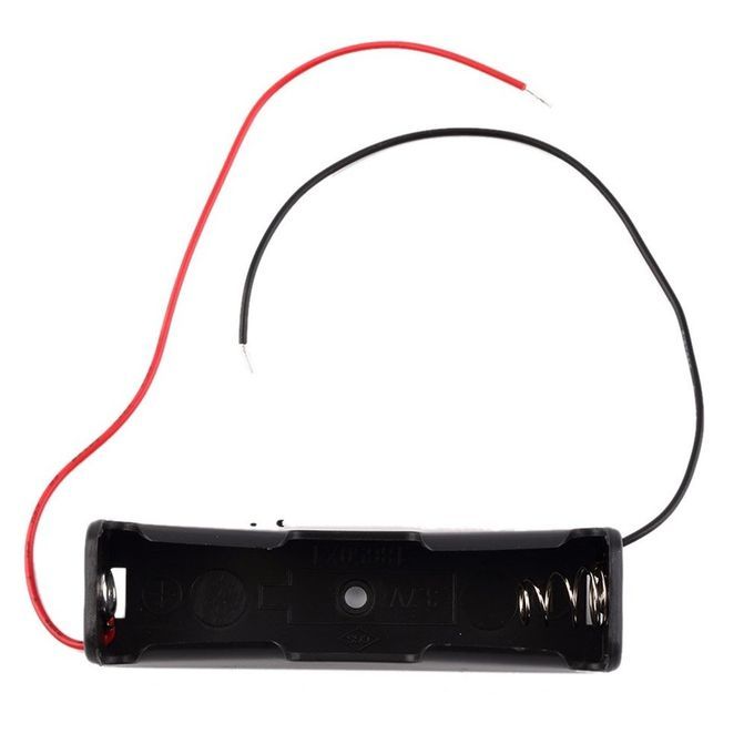 Portable Plasti  Battery  Ase Holder Storage Boxes For 186  Batteries 3.7V-black