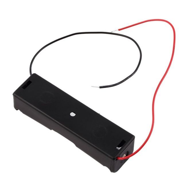 Portable Plasti  Battery  Ase Holder Storage Boxes For 186  Batteries 3.7V-black